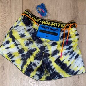 Off-White Tie-Dye Shorts with Nike Pouch